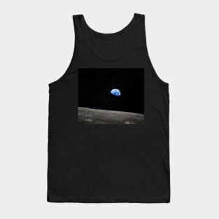 Earthrise Over the Lunar Surface Enhanced Tank Top